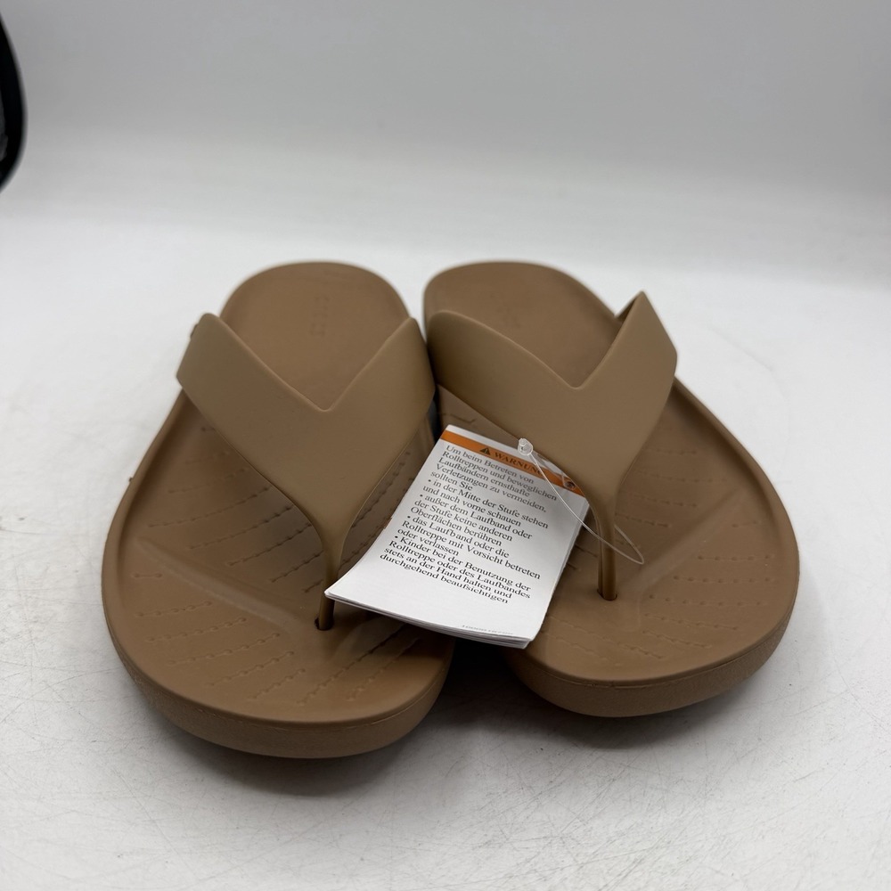 Crocs Splash Flip Flops Womens Sz 9 Brown Thong Sandals Beach Summer 208218-2EY - Picture 3 of 7